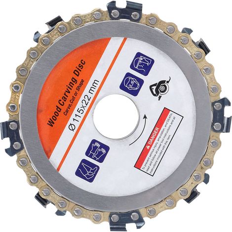 Disque à chaîne de 11,4 cm pour meuleuse d'angle, lame de scie à rainurer, disque à chaîne doré pour le travail du bois, disque de coupe, disque à chaîne pour meuleuse d'angle (1/5)