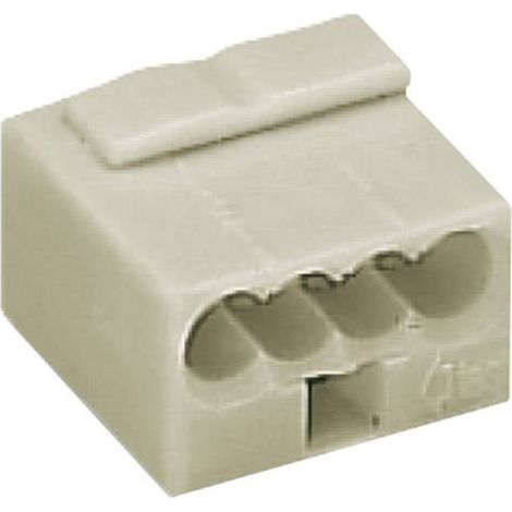 Borne de raccordement WAGO 243-304 flexible: 0.6- rigide: -0.8 mm² Nombre de pôles: 4 gris clair 1 pc(s) X99446