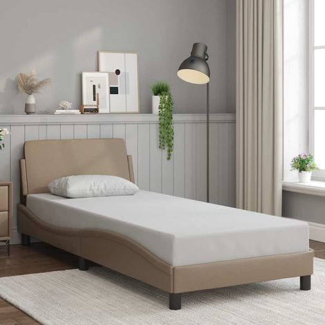 Bettgestell "Dover" Cappuccino-Braun 90x190 cm Kunstleder (1/5)