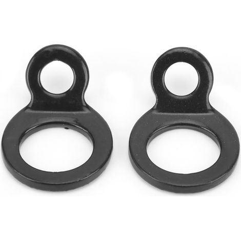 2 anneaux de fixation en D, acier inoxydable noir, pour moto, vélo, kayak, VTT (1/5)