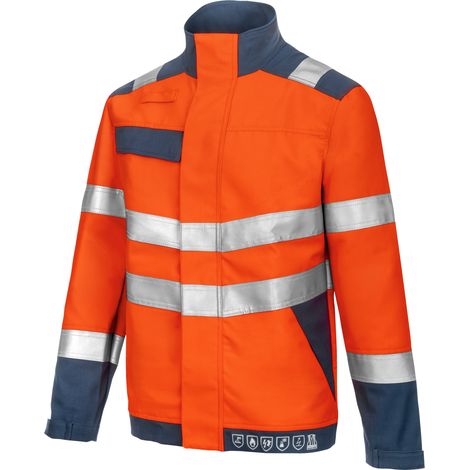 Veste de travail multinorme haute visibilité ADEQUACY orange/marine  M (1/2)