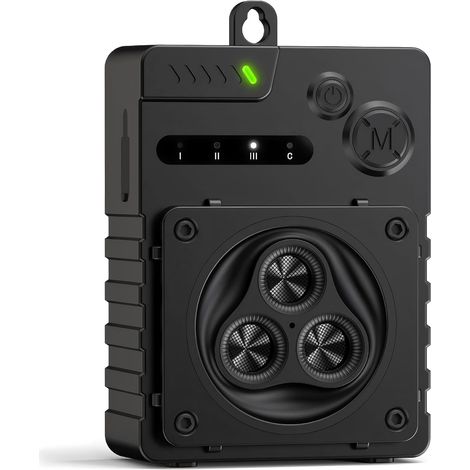 Noir Appareil anti aboiement à ultrasons pour chiens de taille moyenne et grande 3 fréquences Étanche IP45 Anti aboiement pour chiens Intérieur et extérieur (1/5)
