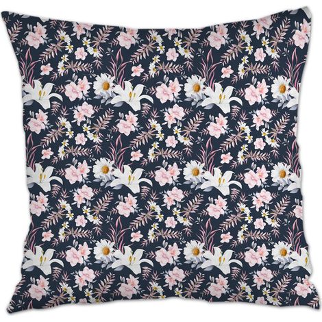 Housse de coussin carrée standard 45x45cm lavable en machine pour décoration de maison et de chambre à coucher (1/5)