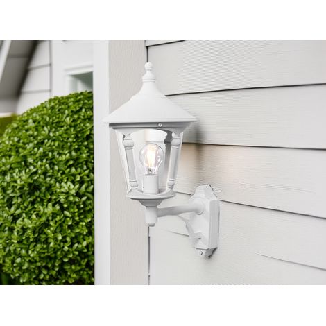 Außenwandleuchte LED Laterne stehend Aluminium Weiß, Höhe 51cm (1/4)