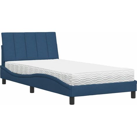 Cama con colchón Hanko tela azul 100x200 cm vidaXL (1/5)