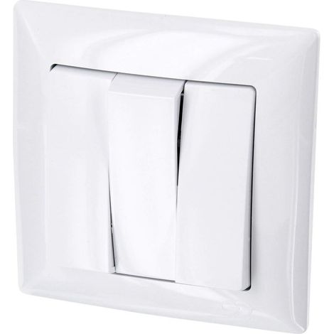 Interrupteur Triple Encastré - 1 Unité - ABS Et Acier - Rocker Manuel - IP20 Pour Pièce Sèche - Blanc Pur 82x82mm