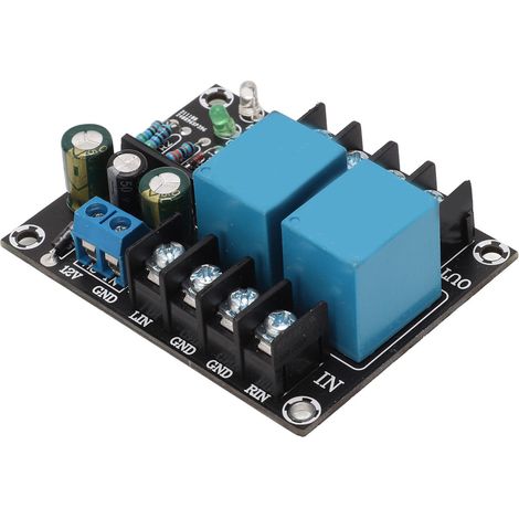 Circuit imprimé de protection haut-parleur 2 canaux avec délai de démarrage, haute puissance CC 12-24 V, puce UPC1237 (1/5)