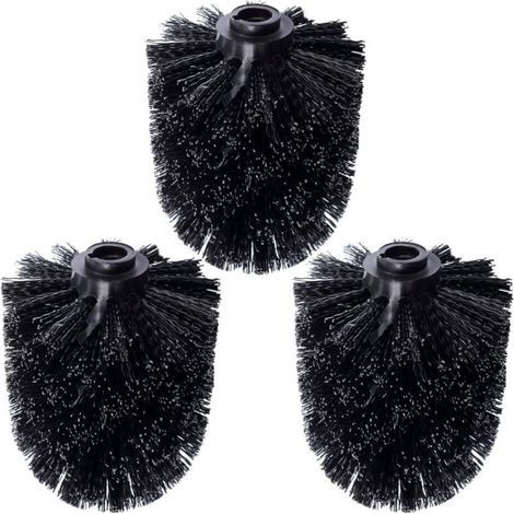 3-Pack WC Remplacement tête de Brosse Brosse Noire Remplacement Brosse Noire Remplacement tête de Brosse Noire Remplacement Individuel Brosse Noire Brosse WC Remplacement Brosse WC (1/5)