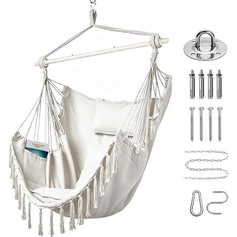 XXL Hanging Chair with 2 Cushions and 1 Neck Pillow (1/5)