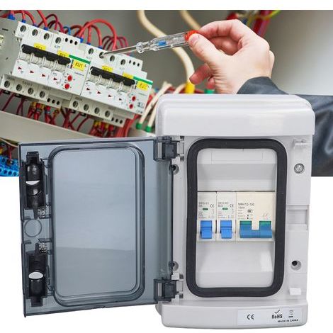 Boîte de Distribution Étanche ABS PC pour Disjoncteur 230V, Protection Garage et Atelier (1/5)