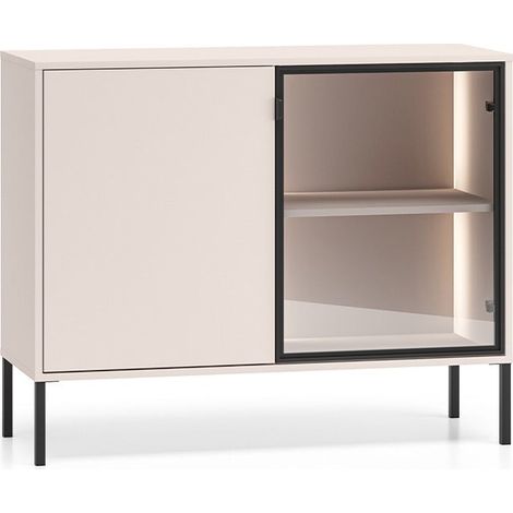 Paige Cashmere y Negro Aparador de 2 puertas (1/5)