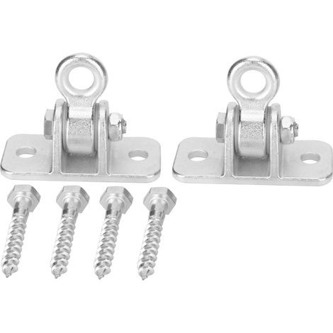 Hamac Hanger Swing Plaque Fixe Swing Mount Raccords de hamac Swing Hanger Swing Spring Kit de Suspension Cintres à Ressort Matériel de balançoire Chaise pivotante pour hamacs. (1/5)