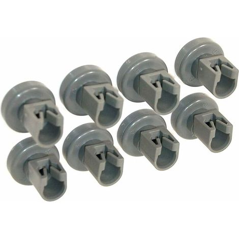 Roulettes Lave Vaisselle pour le Panier Supérieur - Compatible avec Roulettes Privileg, Faure, AEG, Electrolux, Zanussi, Ikea... Jeu Complet de 8 Roulettes（25mm）