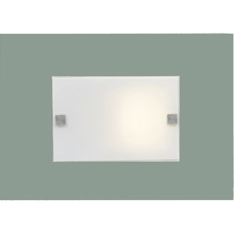 LUMICOM  BROOK Applique, 1XE27, max 42W, metallo/vetro, verde iceberg, 35x20cm
