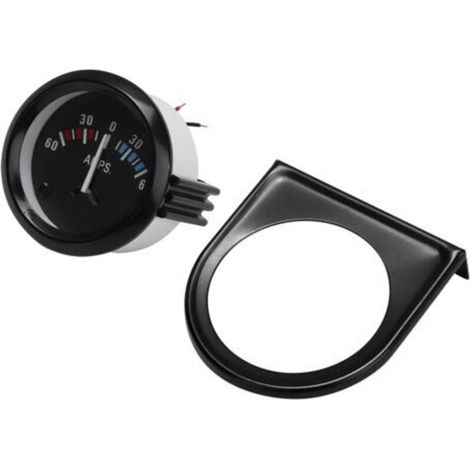 Ampèremètre , voiture 12V 60-0-60 AMP ampèremètre ampèremètre jauge universelle 52m / 2in universel pour véhicule