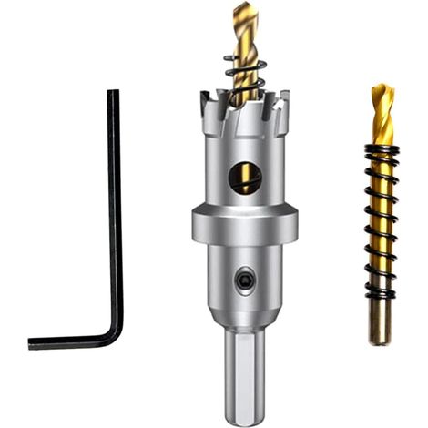 Scie cloche au carbure, fraise cloche TCT inoxydable, élargisseur de trou — 21 mm convient pour l'acier inoxydable et la tôle fine. (1/5)