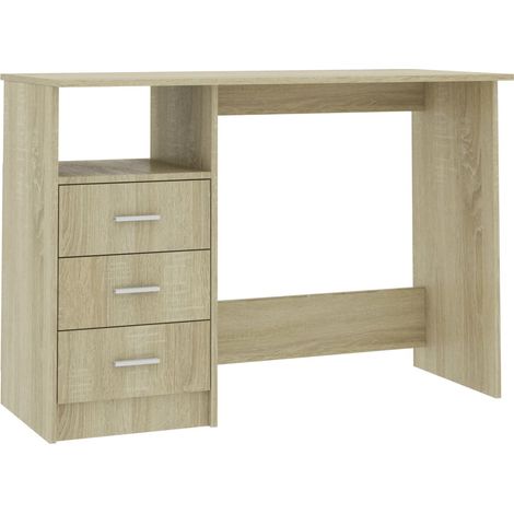 Scrivania Cassetti Rovere Sonoma 120x50x76 cm Legno Multistrato vidaXL (1/5)