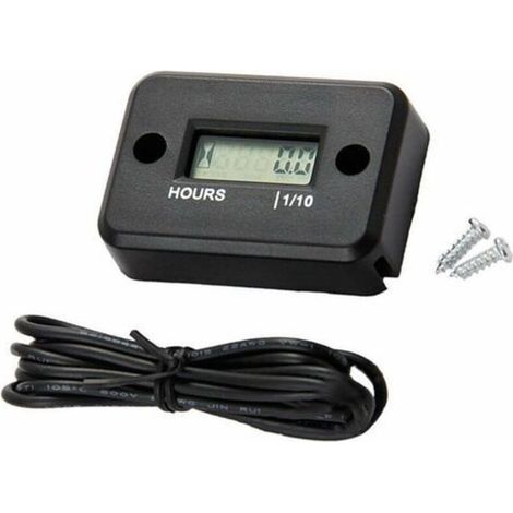 étanche Affichage LCD Compteur horaire numérique Minuterie de jauge pour Quad Moto Motoneige motocross pit bike tondeuse à gazon tracteur camion (1/4)