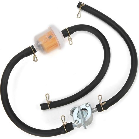Robinet à essence universel 6mm avec filtre intégré et vanne d'arrêt pour quad et moto cross (1/5)