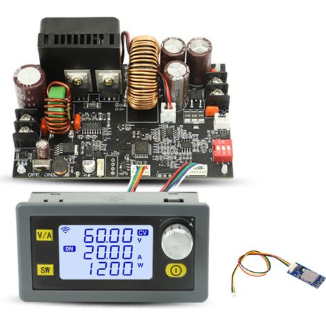 CNC-gesteuertes, einstellbares Gleichspannungsreglermodul mit LCD-Anzeige, Konstantspannung und -strom, 20 A, 1200 W