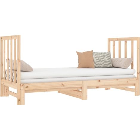 vidaXL Lit coulissant sans matelas 2x(90x190) cm (1/5)