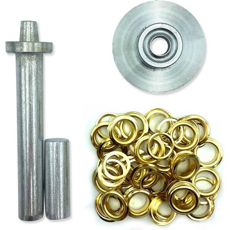 Kit pose-œillets pour bâche : installation facile et rapide - 12 mm - Gris