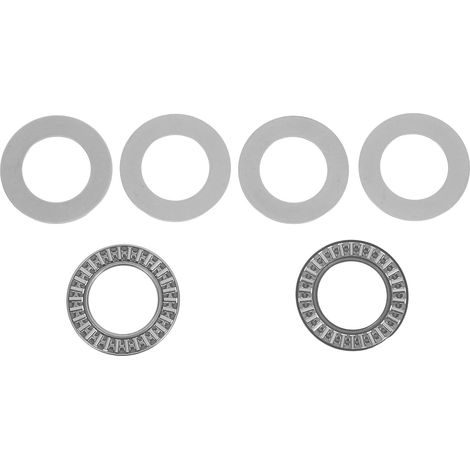 2 jeux de roulements à aiguilles en acier : roulements à aiguilles de butée avec rondelles pour machines-outils, installations industrielles, automobiles et maintenance d'appareils (1/5)