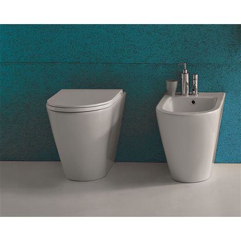 Sanitari Forty3 fillomuro scarico traslato senza brida cm. 57x36 (1/3)