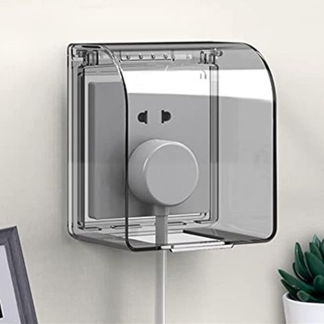 protection De Prise Tanche 86 Type 12,2 10,8 7,3 Cm Prise Tanche Couvercle De Prise Tanche Pour Salle De Bains Et Cuisines (1/4)