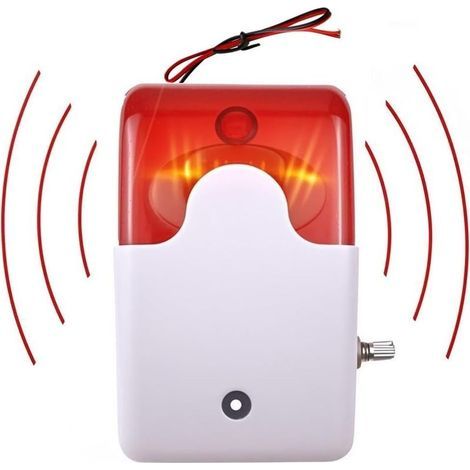 Alarme sonore clignotante 12V 110 dB Alarme réglable Avertisseur de sécurité pour lieux publics Évacuation d'urgence (1/5)