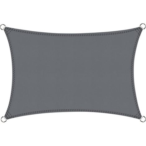 Rechteckiges Sonnensegel 3x5m Wasserdichtes Sonnensegel UV-Schutz für Patio Garten, Terrasse, Outdoor, Balkon,Farbe Grau (1/5)