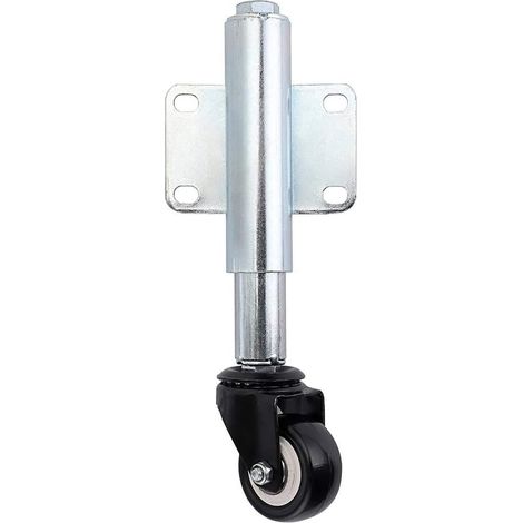 Roulettes Pivotantes En Polyuréthane, Roue à Ressort Pour Porte, Roulette Pivotante Ressort, Hauteur Télescopique 6CM pour Les Portes Jardin, Les Portes Tournantes, Les Portes Coulissantes (1/5)