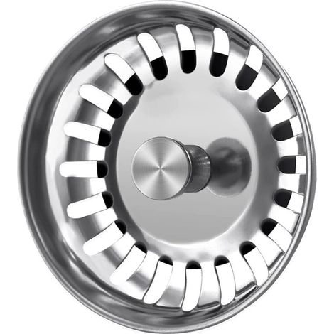 Bouchon d'évier de cuisine, diamètre 79 mm, filtre d'évier de cuisine, crépine universelle en acier inoxydable, filtre d'évier pour la cuisine, bouchon d'évier, crépine de cuisine (1/4)