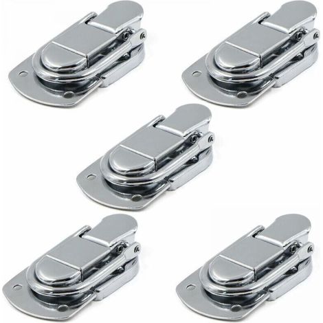 5pcs Stainless Steel Toggle Latch for Gift Box, Drawer, Cabinet, Medical Kit, Toolbox (1/4)