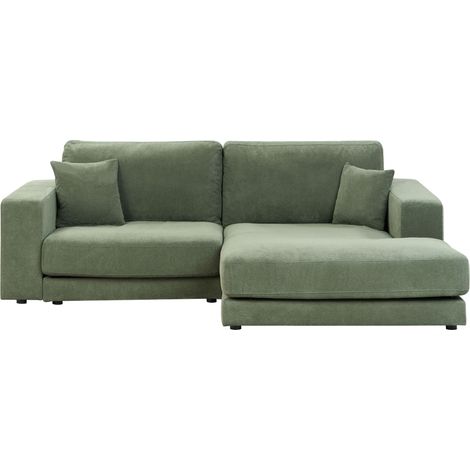 Ecksofa 3-Sitzer LOFOTEN Stoff Grün linksseitig (1/5)