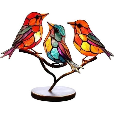 Gartenornament – Dekorativ – Metallvögel – Weiß – Langlebig – Elegant (1/4)