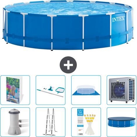 Intex Piscina con struttura Rotonda - 457x122 cm - 9-pezzi  S631 (1/4)