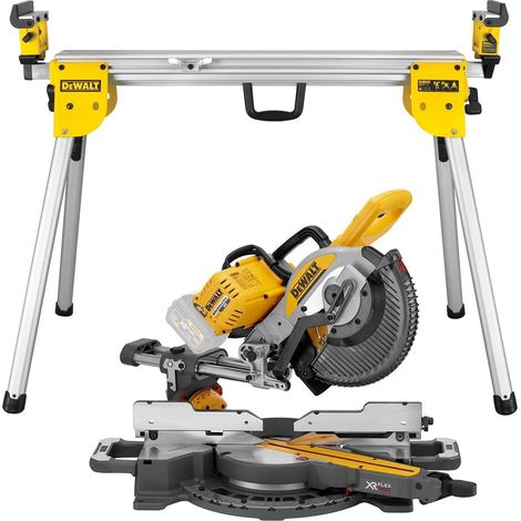 Dewalt DCS727N XR 2 X 54v Flexvolt Cordless 205mm Mitre Saw + DE7033 Leg Stand (1/5)