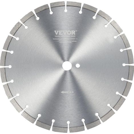 Disque à Tronçonner Diamanté VEVOR 350 mm Lame Scie Béton Coupe à Sec et Humide pour Carrelage Brique Alésage 25,4 mm (1/5)
