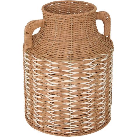 Soro vaso in rattan con manici 28x28x37cm marrone - Atmosphera créateur d'intérieur