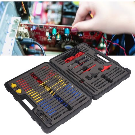 90-teiliges multifunktionales Schaltungstest-Set inklusive Messleitungen, Verbindungsdrähten, Kurzschlussverbindern und Messleitungen zur Schaltungsmessung und Fehlerdiagnose. (1/5)