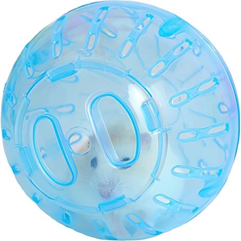 Palla per criceti da 10 cm, palla da ginnastica trasparente in plastica per criceti, palla da corsa per criceti, ruota per esercizi per piccoli animali (10 cm)