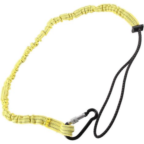 Corde de sécurité pour outils en nylon avec boucle d'alpinisme standard, jaune, qualité irréprochable. WHBYV (1/4)