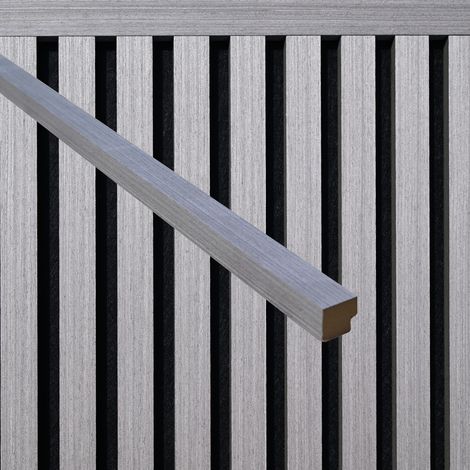 Home Deluxe Listello terminale per pannello acustico ENDO Grey Oak - 80 cm - quantità: 2