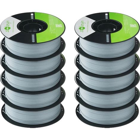 Filamento per stampante 3D, diametro 1,75 mm, alta precisione, 10GrisPLA (1/2)