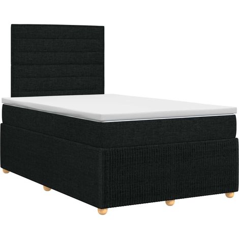 Maison Exclusive - Letto box spring con materasso Nero 120 x 200 cm Tessuto (1/5)