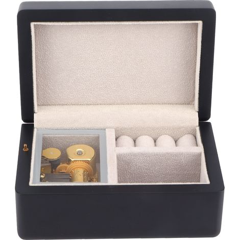 Coffret à musique en bois créatif, boîte de rangement pour bijoux, décoration de bureau, cadeau d'anniversaire (1/5)