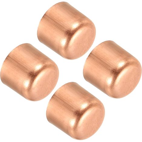 Capuchon de Tuyaux Cuivre 4pcs, Bouchons d'Extrémité Raccord, Embouts Tuyau pour Soudage Raccordements Plomberie Tube Climatisation, 10.2x11mm (Diametre x Hauteur) - 1/2 Inch (1/5)