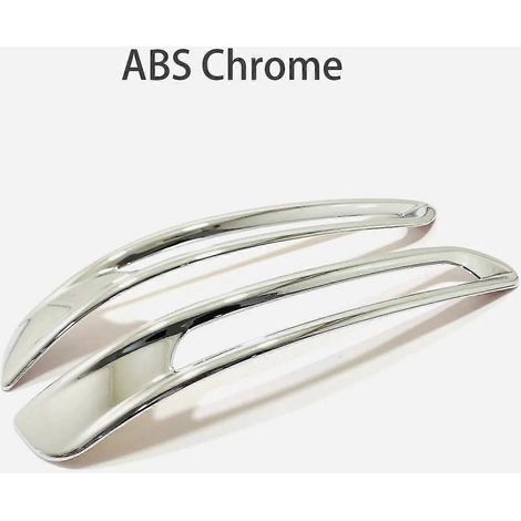 ABS-Kunststoff-Nebelscheinwerfer-Abdeckung, Zierleiste, Autozubehör, Augenbrauen-Dekorrahmen, 2 Stück für Honda Civic 11. Generation 2022, 2023, 2024 – ABS-Chrom