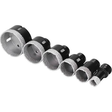 6 Forets Trépan Diamant Meuleuse Ouverture M14 Filet 20 35 40 50 55 68mm Carrelage Verre Marbre (1/5)